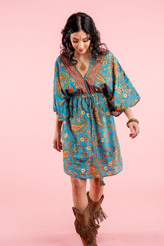 VESTIDO CORTO DEVI AZUL