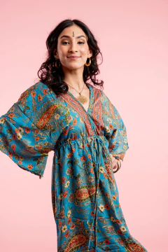 VESTIDO CORTO DEVI AZUL