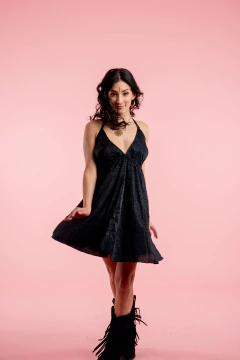 VESTIDO CORTO VENUS NEGRO - comprar online