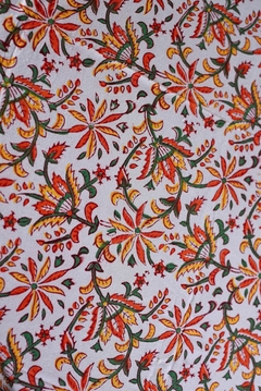 Mantel circular Block Print naranja XL en internet