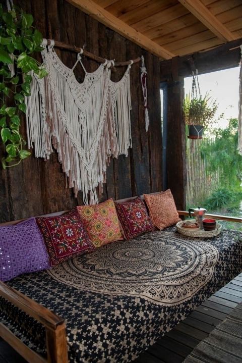 Cover / Tapiz Mandala Lunar 1 plaza negro/dorado