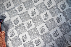 Alfombra Block Print Black & White Leave en internet