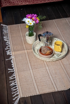 Alfombra Yute y Algodón beige