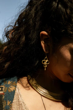 Imagen de AROS SERPIENTE DORADOS