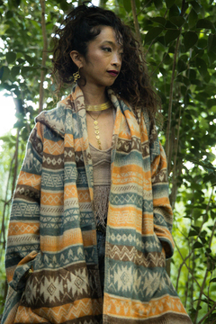 KIMONO BEIGE Y MOSTAZA en internet