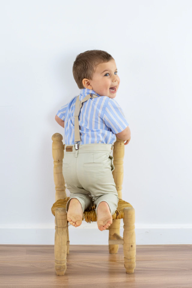Pantalón de gabardina Beige claro — imagen 4