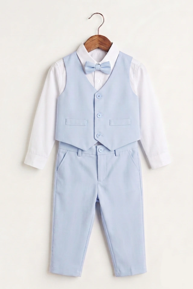 Conjunto Chaleco y Pantalón CELESTE