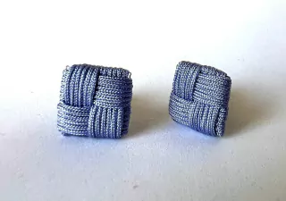 SILK SQUARE CUFF - ESCALAS AZULES - tienda online