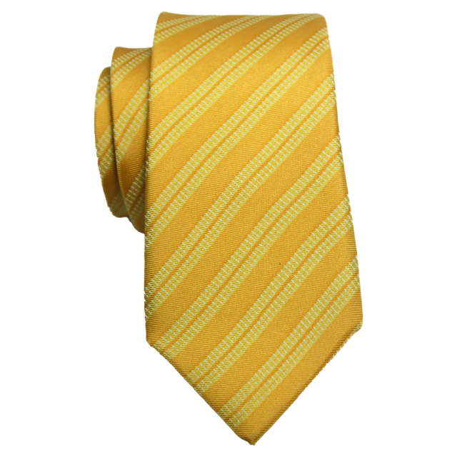 CORBATA SLIM DE SEDA NATURAL ESTAMPADA l¡nea YELLOW ( 23) - comprar online