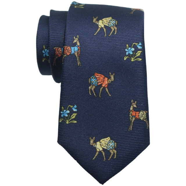 SILK PREMIUM JACQUARD NECKTIE ( 29) AZUL MARINO - comprar online