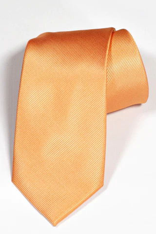 CORBATA LISA EN TWILL DE MICROPOLIESTER SALMON - 8 CM DE ANCHO EN LA PALA ( 04) - comprar online