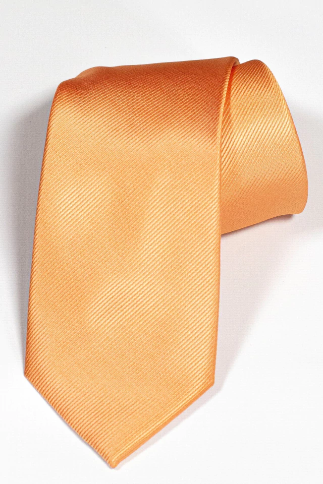 CORBATA LISA EN TWILL DE MICROPOLIESTER SALMON - 8 CM DE ANCHO EN LA PALA ( 04) - comprar online