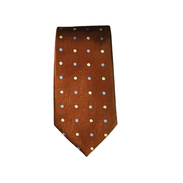 LUNARES CELESTES Y BEIGE SOBRE FONDO MARRÓN, ANCHO 5.5 CM - - comprar online