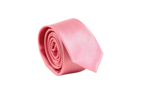 SOLID TWILL SLIM TIE - ROSA 5,5 CM ( 61 )