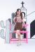 Conjunto Xadrez Saia Marrom - loja online