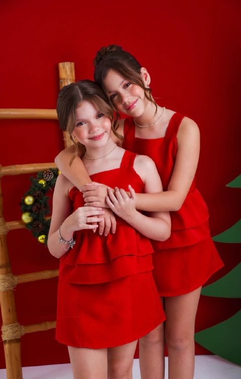 CONJUNTO SHORT SAIA HAPPY VERMELHO - comprar online