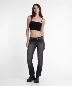Pantalón Ella Denim Negro - comprar online
