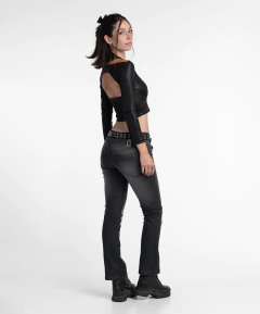 Pantalón Ella Denim Negro - comprar online