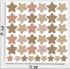ESTRELLITAS MARRONES 50cm x 50cm - comprar online