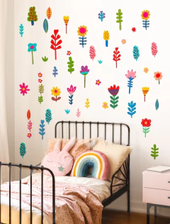 Flores dibujadas 100x50cm