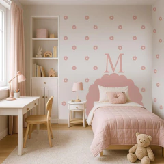 Flores y letra 100x90cm - comprar online