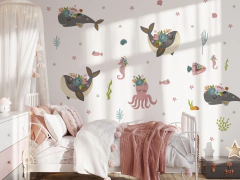 Ballenas y animalitos - LU9017 - 145x95cm