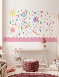 Arcoiris y onditas 145x95cm - comprar online