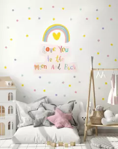 Arcoíris LOVE YOU TO THE MOON 145x95cm