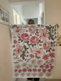 Flores y rosas 145x95cm - comprar online