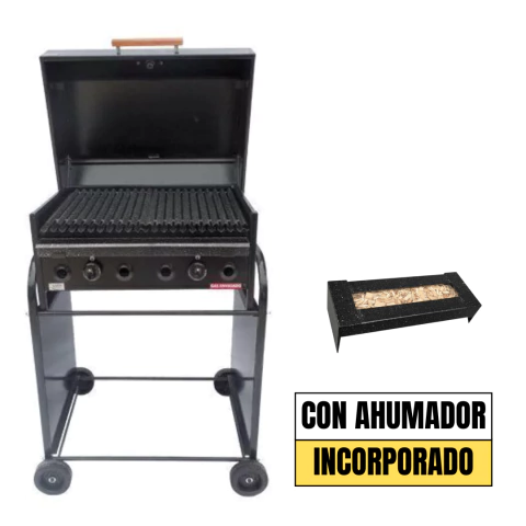 Parrilla A Gas Con Tapa Y Carro Med | Invernativa