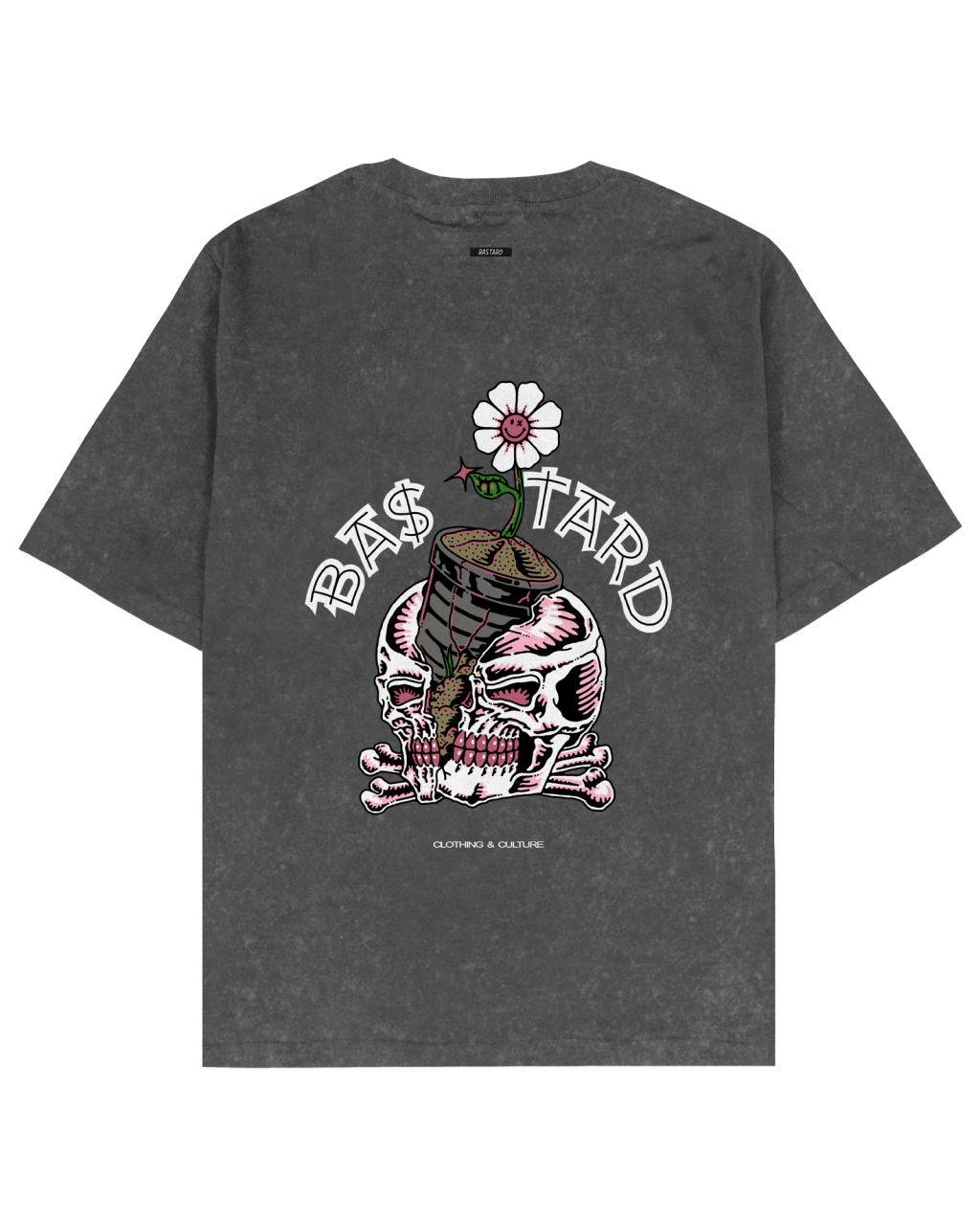 REMERA NEW OVER It's Us (Negro Washed)