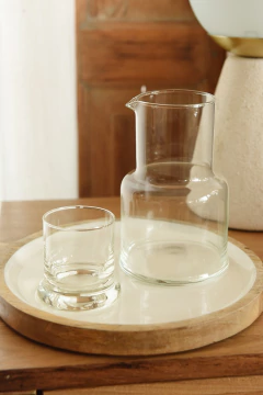 Jarra de noche con vaso Pampa - El Mercado, muebles y objetos