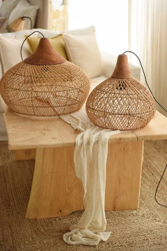 Lámpara Volkan natural -dos medidas- en internet