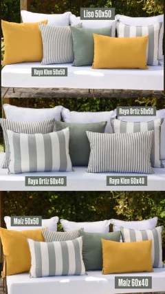 Almohadones equipo verde maíz Amalfi