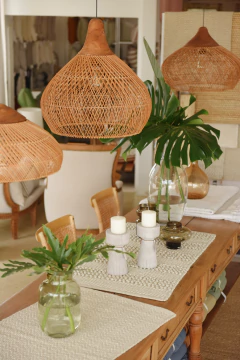 Lámpara Volkan natural -dos medidas- - El Mercado, muebles y objetos