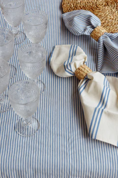 Servilletas Ruiz raya azul set x 4 - El Mercado, muebles y objetos