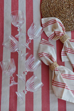 Servilletas Ruiz raya rojo Set x 4 - tienda online