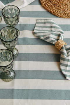 Mantel Ceferino rayas verde - comprar online