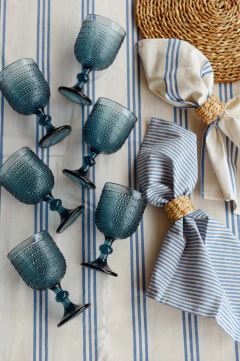 Mantel Ruiz rayas azul