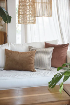Almohadón Cádiz terciopelo cobre - El Mercado, muebles y objetos