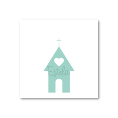 Santitos Cuadrados Bautizo Iglesia Celeste - tienda online