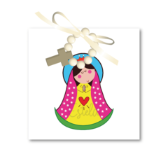 Santitos Cuadrados Virgen de Guadalupe Fucsia - comprar online
