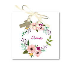 Santitos Cuadrados Corona Flores - comprar online