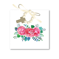 Santitos Cuadrados Flores Acuarela - comprar online