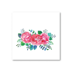Santitos Cuadrados Flores Acuarela - tienda online