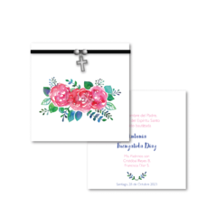 Santitos Cuadrados Flores Acuarela - comprar online