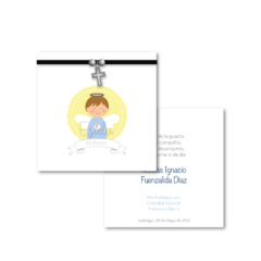 Santitos Cuadrados Angelito Celeste - comprar online