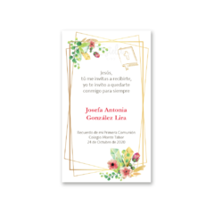 Santitos Clásicos Flores Marco Dorado - comprar online