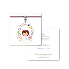 Santitos Cuadrados Comunion Niñita Cintillo - comprar online