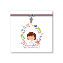 Santitos Cuadrados Comunion Niñita Cintillo - tienda online
